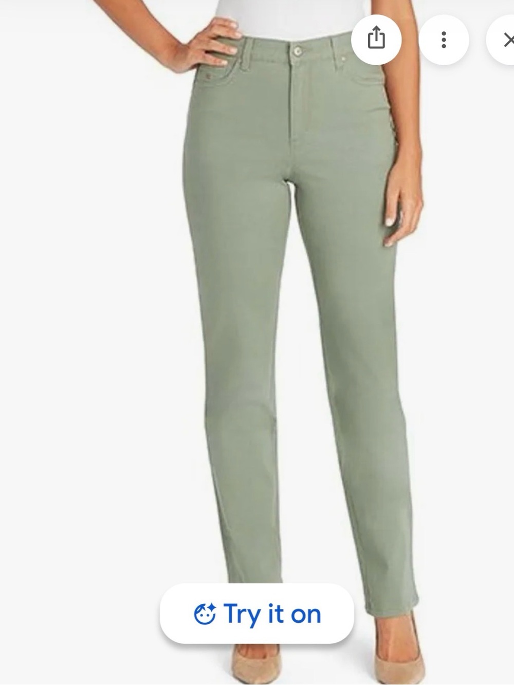 Lakeview Denim Women's Light Green Straight Leg Jeans